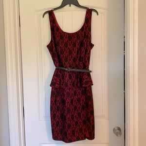 Black and red holiday dress